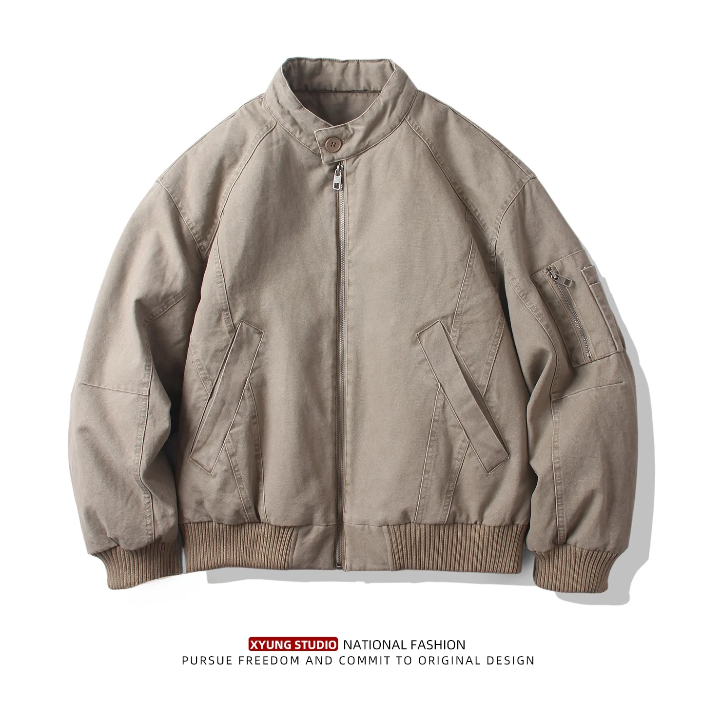 

Зимнее теплое пальто 90 белого цвета Du down Jaet American Sle с воротником-стойкой, летное пальто Barn Wind, ретро, морозостойкость, наружное...