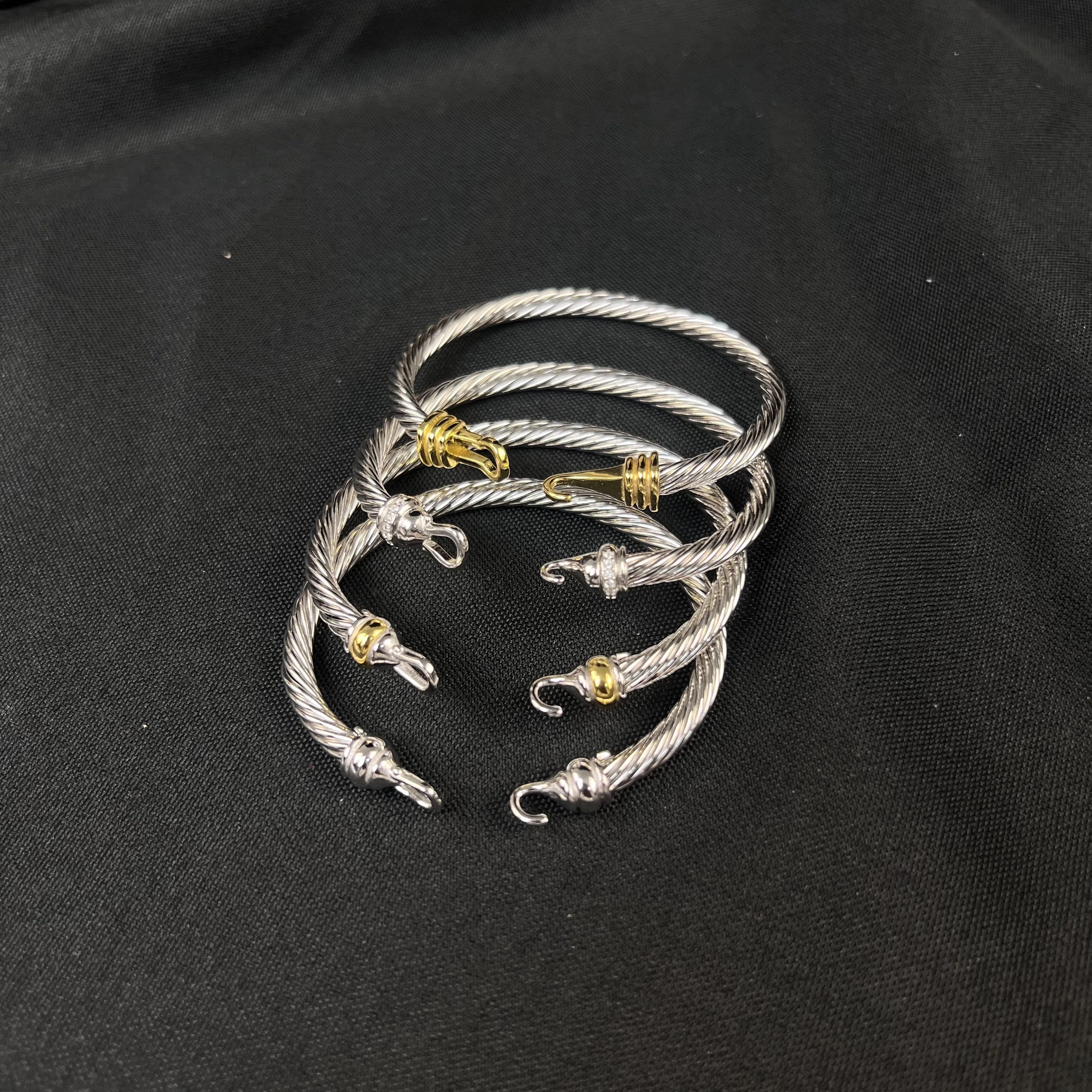 

S925 серебро 2025 новый браслет с крючком 5 мм нейтральный модный тренд ретро классический индивидуальный роскошный ювелирный подарок