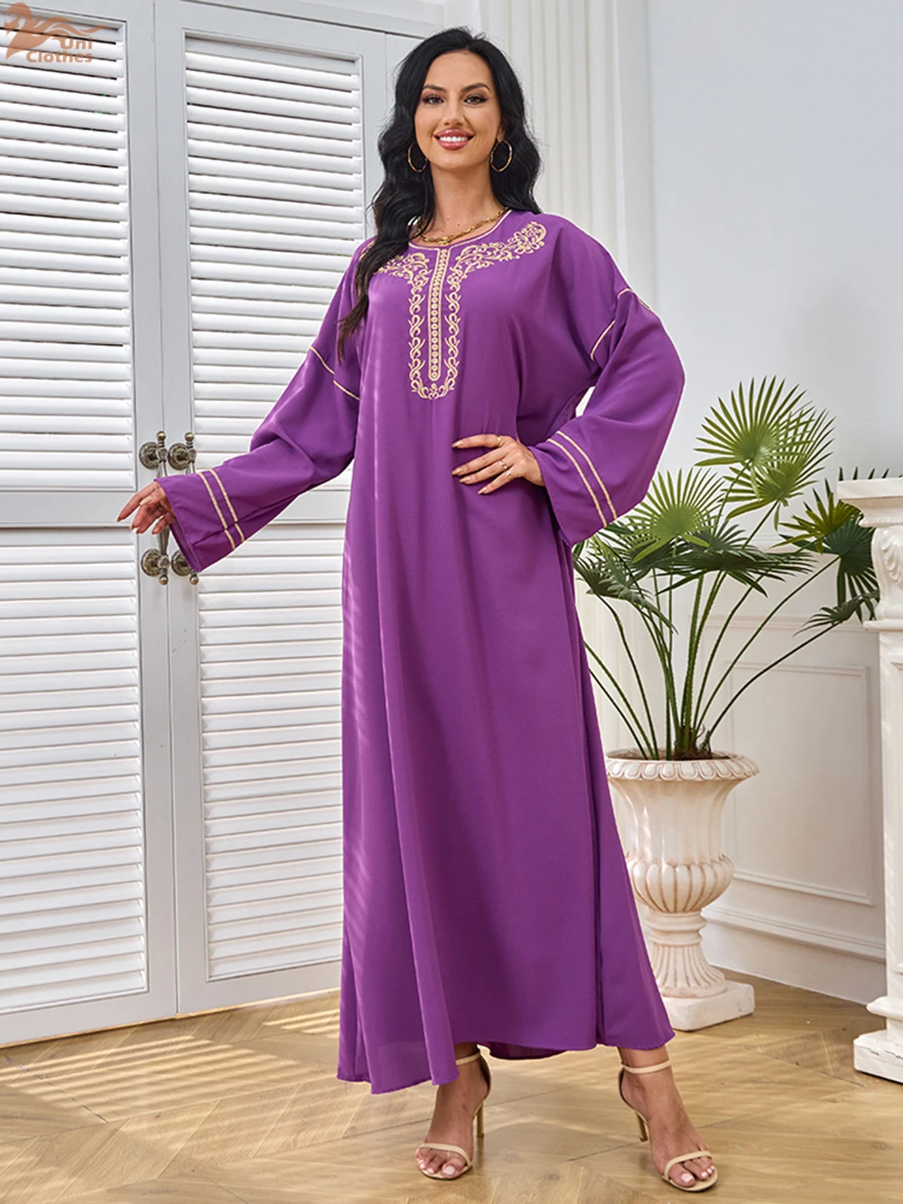 Dubaj Abayas muzułmanki Party Maxi sukienka haftowana długa suknia Eid Ramadan maroko saudyjskie sukienki Kaftan Islam Vestidos Jalabiya