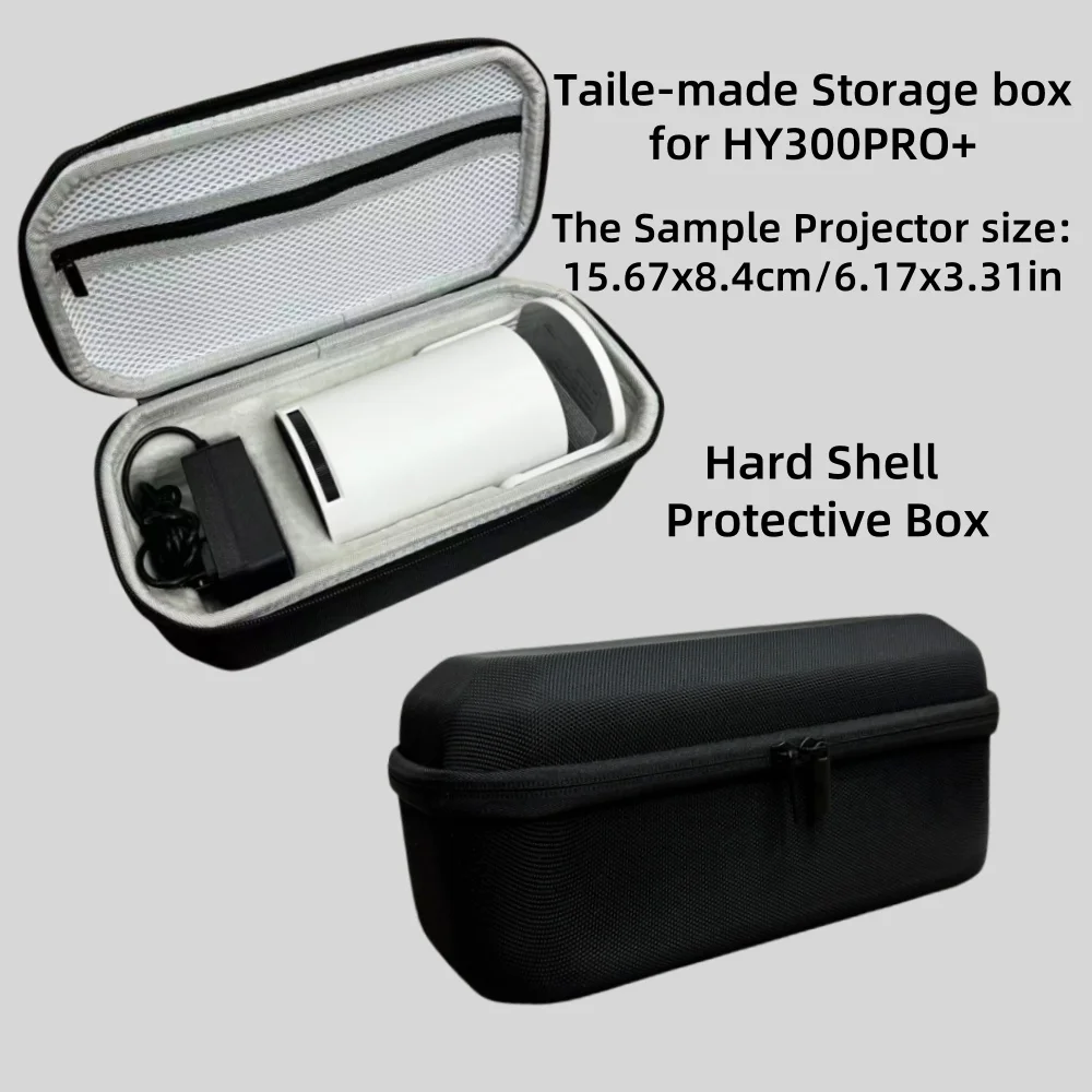 Tail-made Design Storage Box Case For Original HY300PRO+ Projector Hard Shell Handle Bag Full Protection Projector Accessories