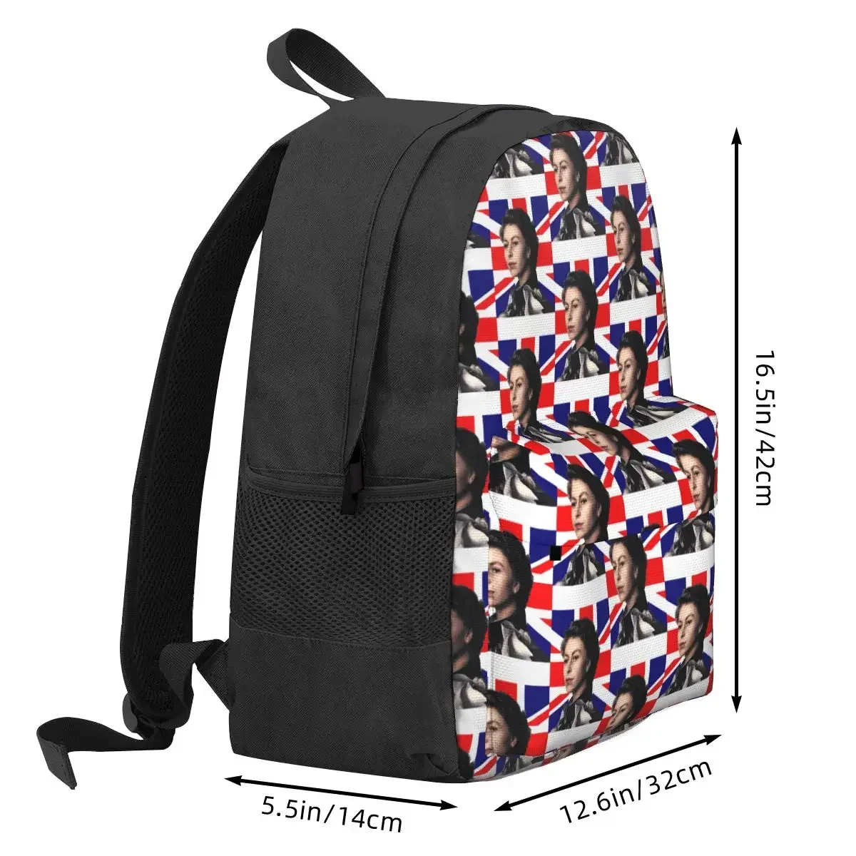 Formal With British Flag Backpack Queen Elizabeth II Student Unisex College Backpacks Durable Leisure School Bags Rucksack