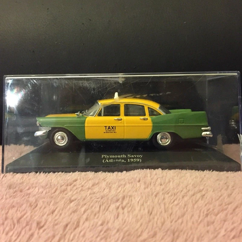 

Diecast 1:43 Scale Plymouth Savoy 1959 Taxi Simulation Alloy Car Model Static Display Collectible Gift Toy Souvenir Decoration