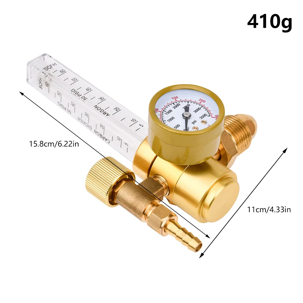 CGA580 G5/8 0-25 Argon CO2 Mig Tig Flow Meter Gas Regulator Flowmeter Welding Weld Gauge Argon Regulator Pressure Reducer