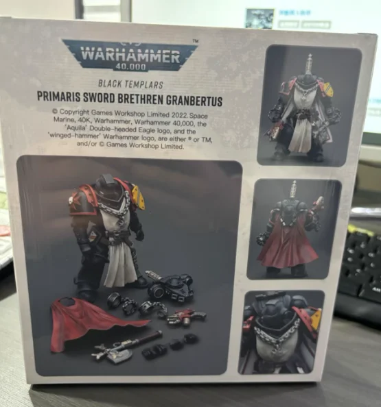 

【SF】JOYTOYS 1/18 Action Figure Black Templars Primaris Sword Brethren Granbertus Model Toys Gifts Collection Ornaments