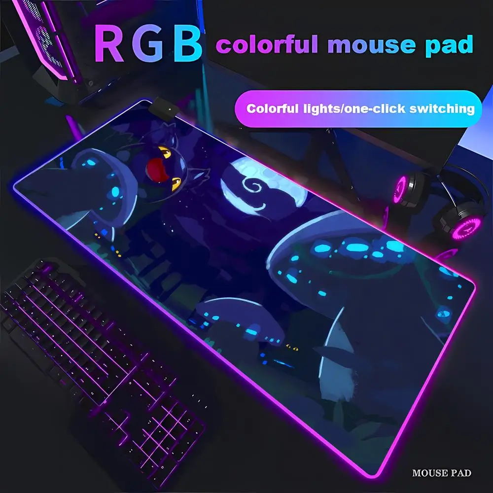 

Коврик для мыши RGB Cartoon Life Adventure S-Slime R-Rancher, коврик для клавиатуры HYBXAXC, большой настольный коврик для ПК, геймерский коврик для офиса, домашний коврик для стола