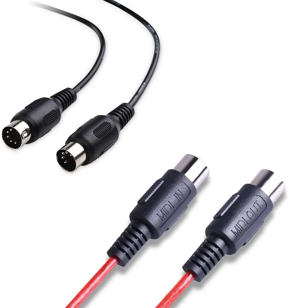 Male To Male MIDI Cable Copper Multiple Lengths Audio Extension Cord Music Gear 5-Pin DIN Plug MIDI Extension Cable