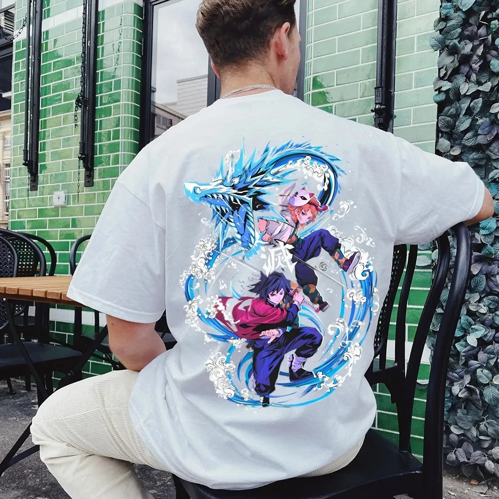 

Demon Slayer Japanese Hot-blooded Anime Classic Characters Sports Casual Short-sleeved Comfortable Half-sleeved Popular Top