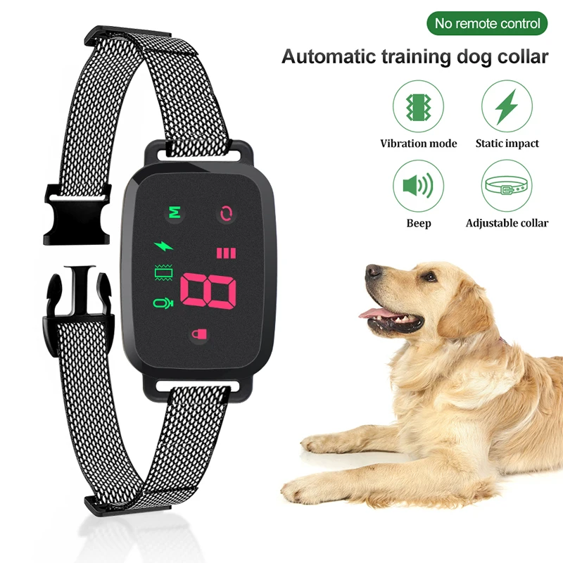 Automatic Anti Barking Dog Training Collar Bark Stopper Effective Stop Barking Waterproof Collar For Dog Electric Shock Collar