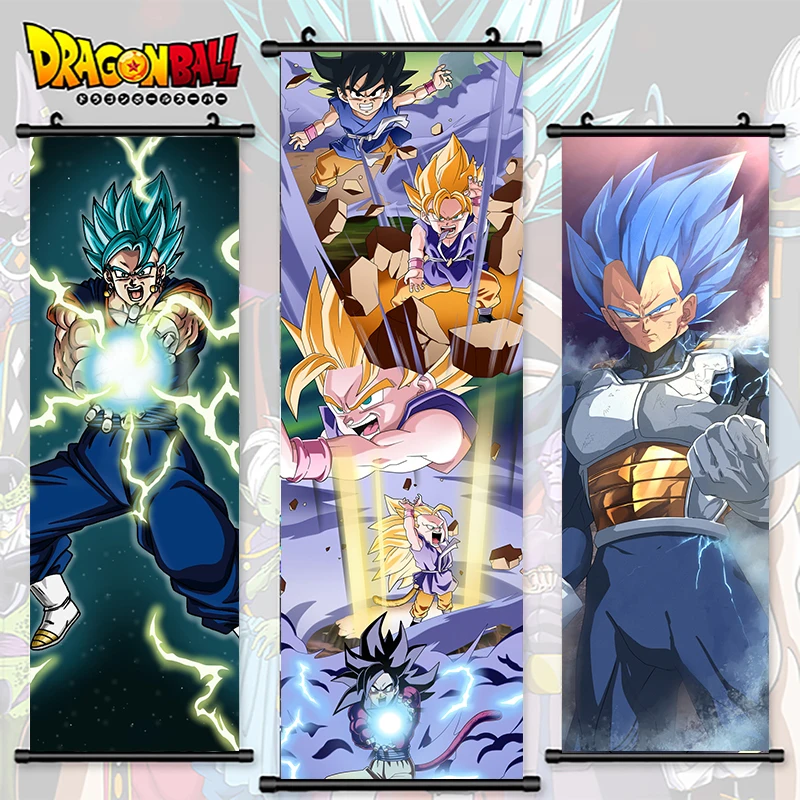 

Canvas Dragon Ball Z Home Decoration Anime Poster Lazuli HD Print Pictures Goku Vegeta Wall Art Scroll Hanging Painting Bedroom