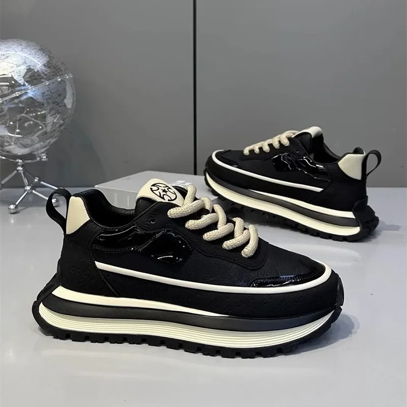 Chunky Sneakers Heren LenteHerfst Mode Elasticiteit Zachte zool Loopschoenen Comfortabele antislip Casual Schoenen Tenis Masculino