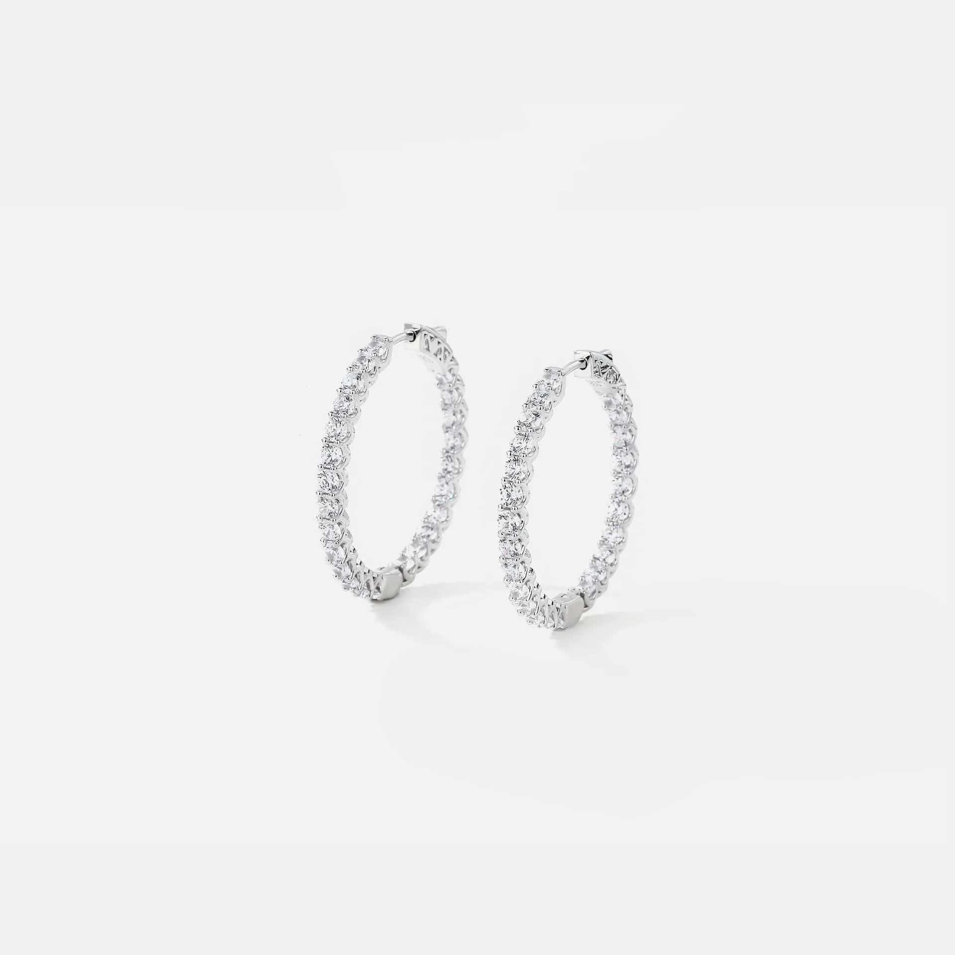 SongYun Jewelry 925 Sterling Silver Hoop Earrings Women High Carbon Diamond Gemstones s925 Silver Stud Drop Earrings Accessories