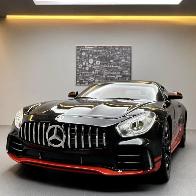 Simulation 1:24 Scale Benzs GTR Car Model Sound Light Diecast Toys Vehicles Children Boys Car Toys Gift Home Decor Metal Voiture