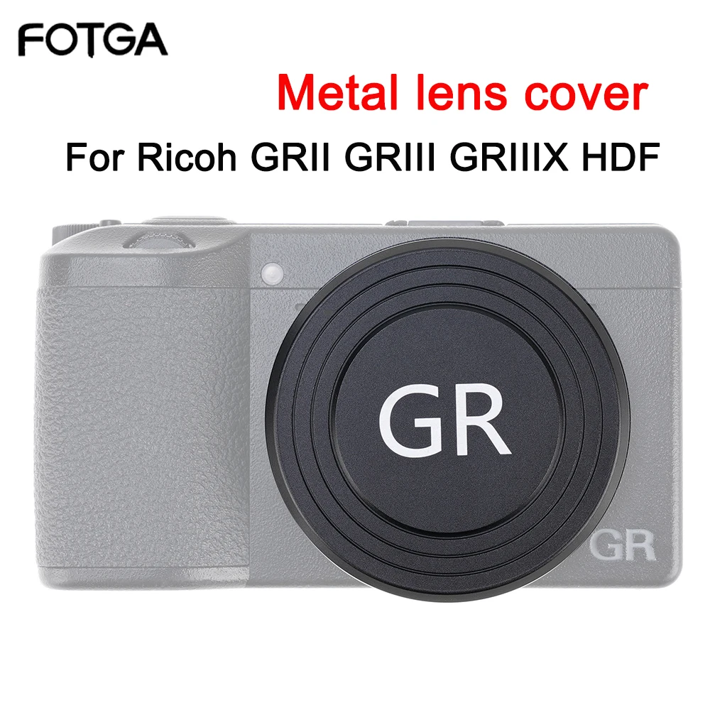 

FOTGA Dustproof Lens Cover Protector For Ricoh GRII GRIII GRIIIX HDF GR3 GR2 Camera Metal Front Lens Cap Photagraphy Accessory