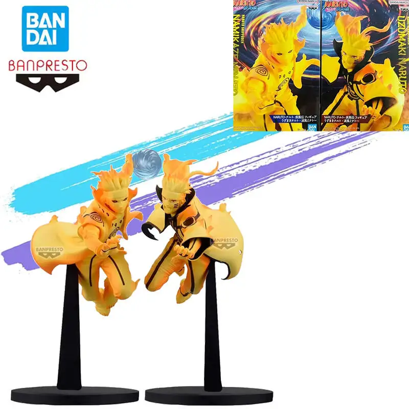 

Original Bandai Banpresto Naruto Shippuden Naruto Uzumaki Namikaze Minato Battle Pose Desktop Decorative Figurine 18Cm Gift Toy