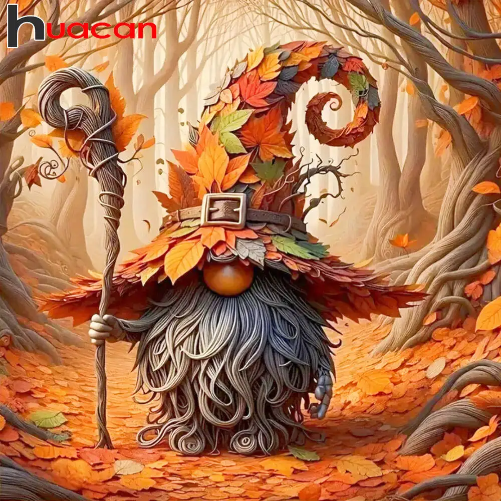 HUACAN 5D DIY Diamond Painting – Cute Dwarf Portrait Full Drill