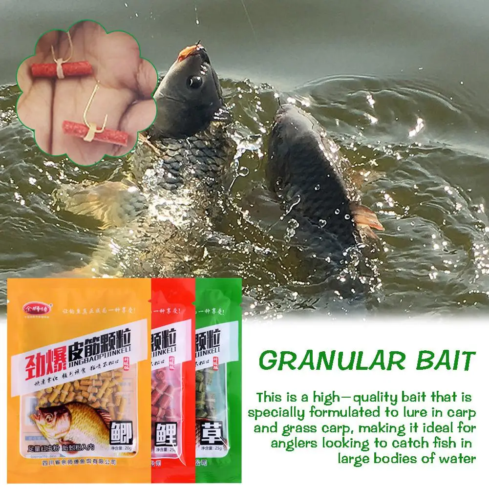 1 Pack Carp Fishing Hollow Bait Crucian Grass Carp Baits Lure Formula Insect Particle Hook Up Baits Fishing Accessories Supplies