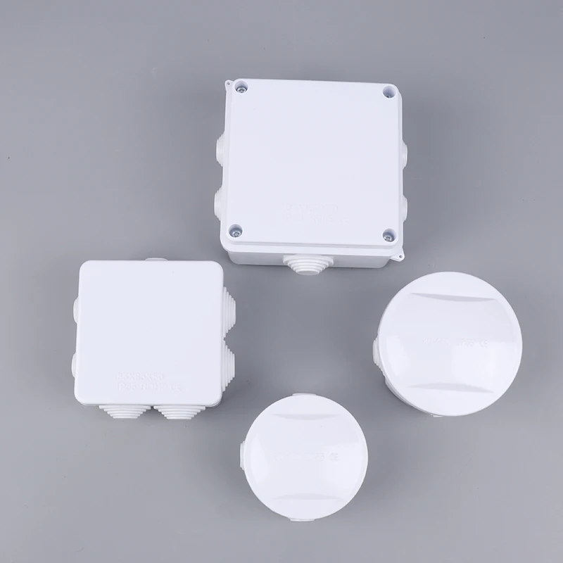 White Connection Cable Branch DIY Waterproof IP65 Power Case Junction Box Indoor Wire Shell Electric Control Boxes