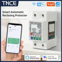 TNCE Tuya WiFi Smart Circuit Breaker 2P 1-63A Over/Under Voltage current Leakage Protector Switch, Power Circuit Relay Breaker