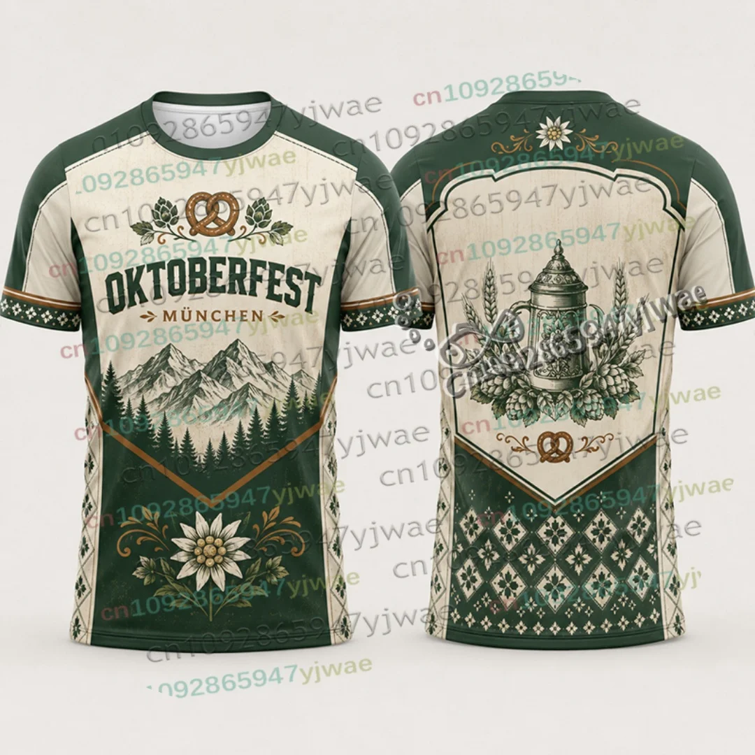 2026 Funny German Munich Oktoberfest Shirt Beer Festival Tee Festival Streetwear Vacation Party Casual Tops Parent-child Tshirt