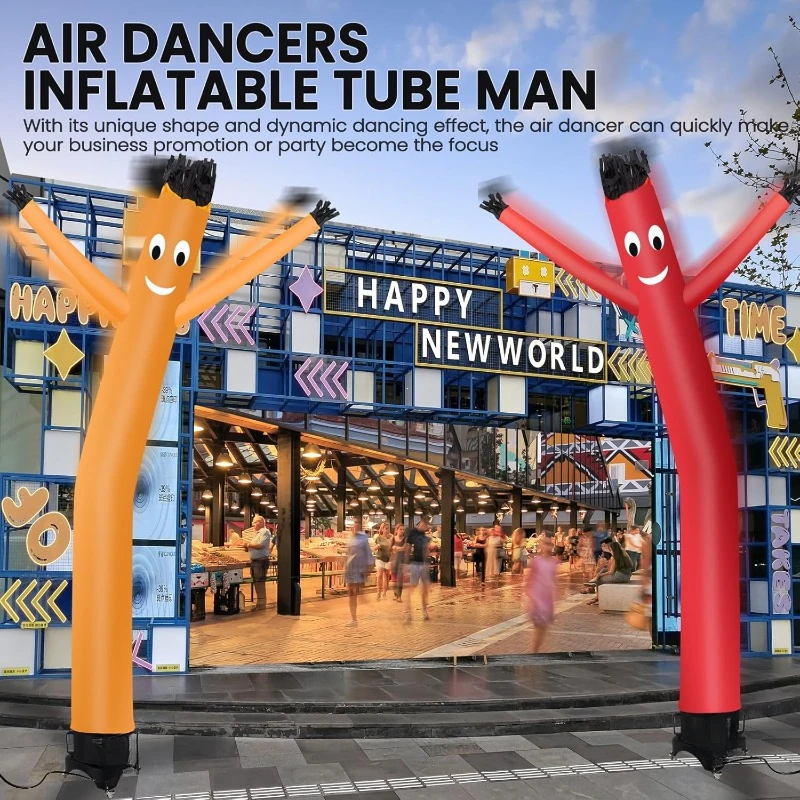 12FT Red Inflatable Dancing Man with 3/4HP Blower, Air Dancers Inflatable Tube Man