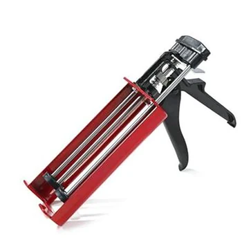 Applicateur de pistolet à cartouche à double composant en acier de 400ml, pistolet à colle manuel hydraulique, pistolet à calfeutrage pour joints de carreaux de céramique, réparation à domicile