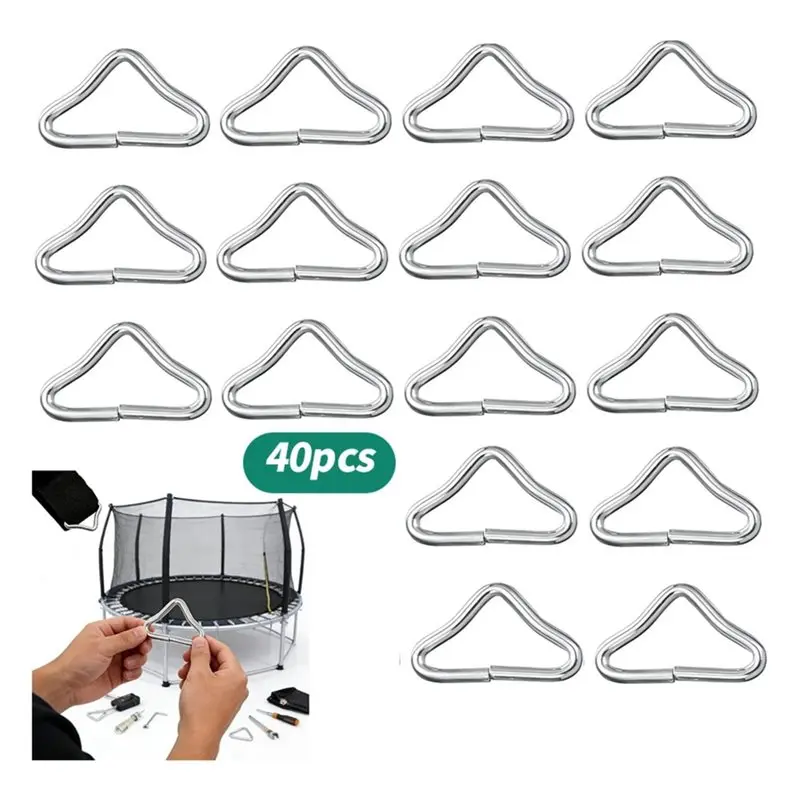 40Pcs Triangle V Rings Buckle Trampoline Replacement Parts
