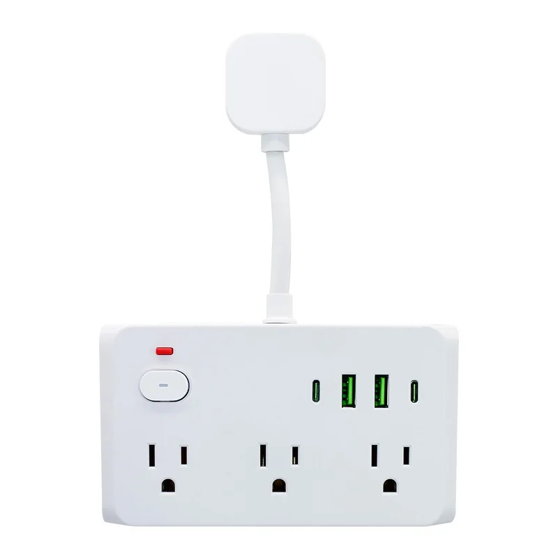 10ports áram csík Mi dugasz 6AC kivezetések Elektromos socken kiterjesztése Telefonzsinór USB típusú C töltő gyorsan töltés hálózati Szűrőkészülék Adapter