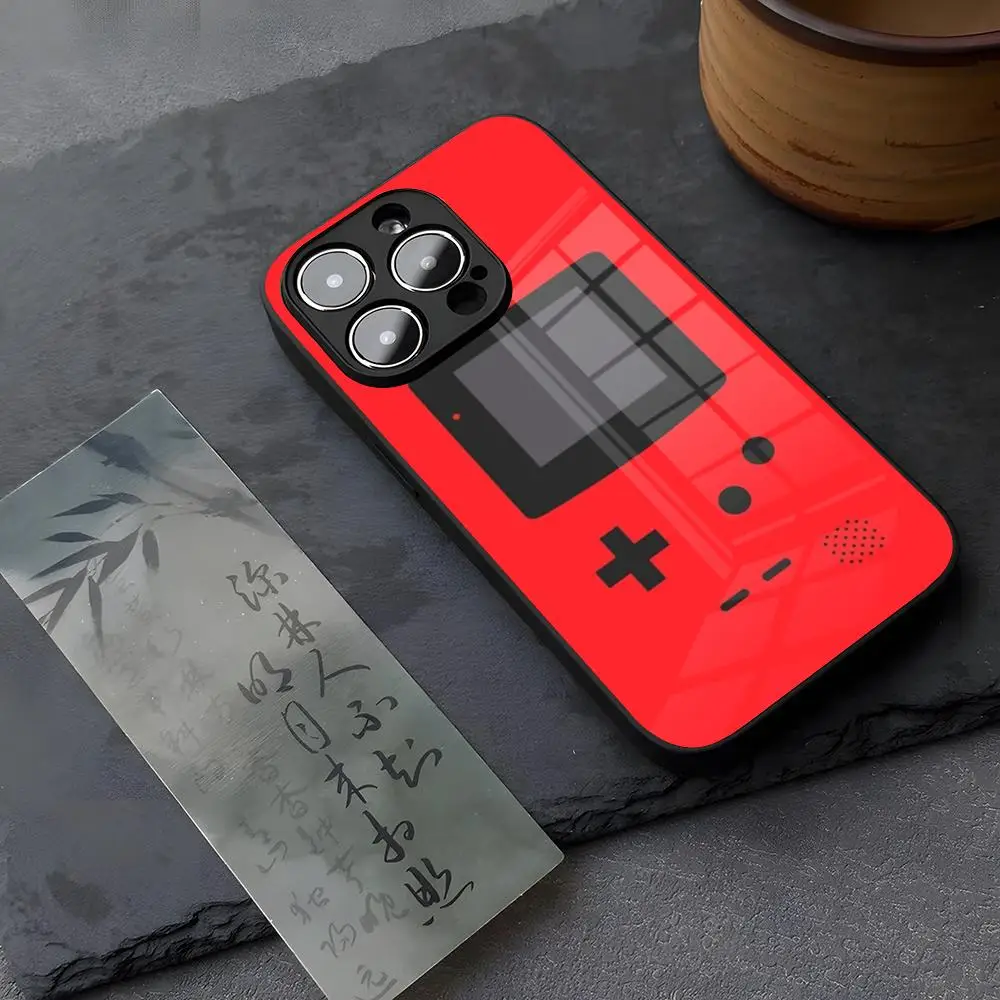 Game Boy Vintage GamePad Phone Case Tempered Glass For iPhone 13 14 16 12 15 11 Pro XS Max Plus Mini X XR SE2020 Coque