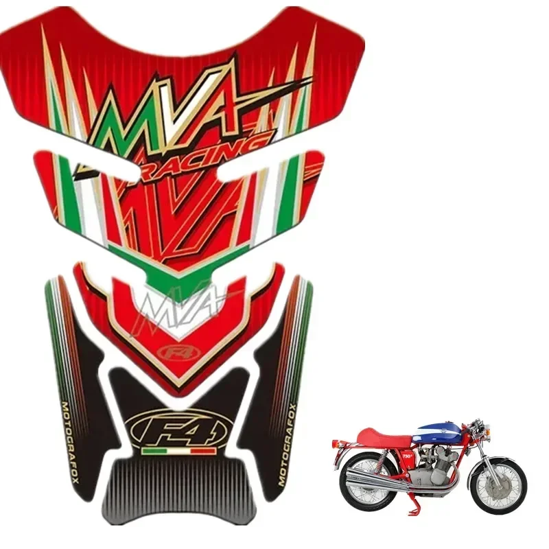 For MV Agusta 750 / 1000 F4 Motorcycle Tank Pad Protector 3D Gel Sticker Decal - 3