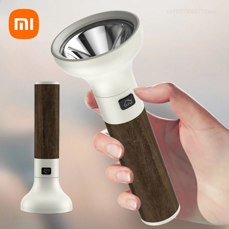 Xiaomi ไฟฉายแบบชาร์จไฟได้, ไฟฉาย LED สำหรับใช้ในบ้านขนาดเล็กพกพาได้สว่างมากกลางแจ้ง