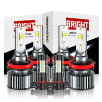 6x H11+H11+5202 LED Headlight Hi/Lo + Fog Light Bulbs Kit 12V 6500K 20000LM Super Bright White For Chrysler Town & Country 11-14