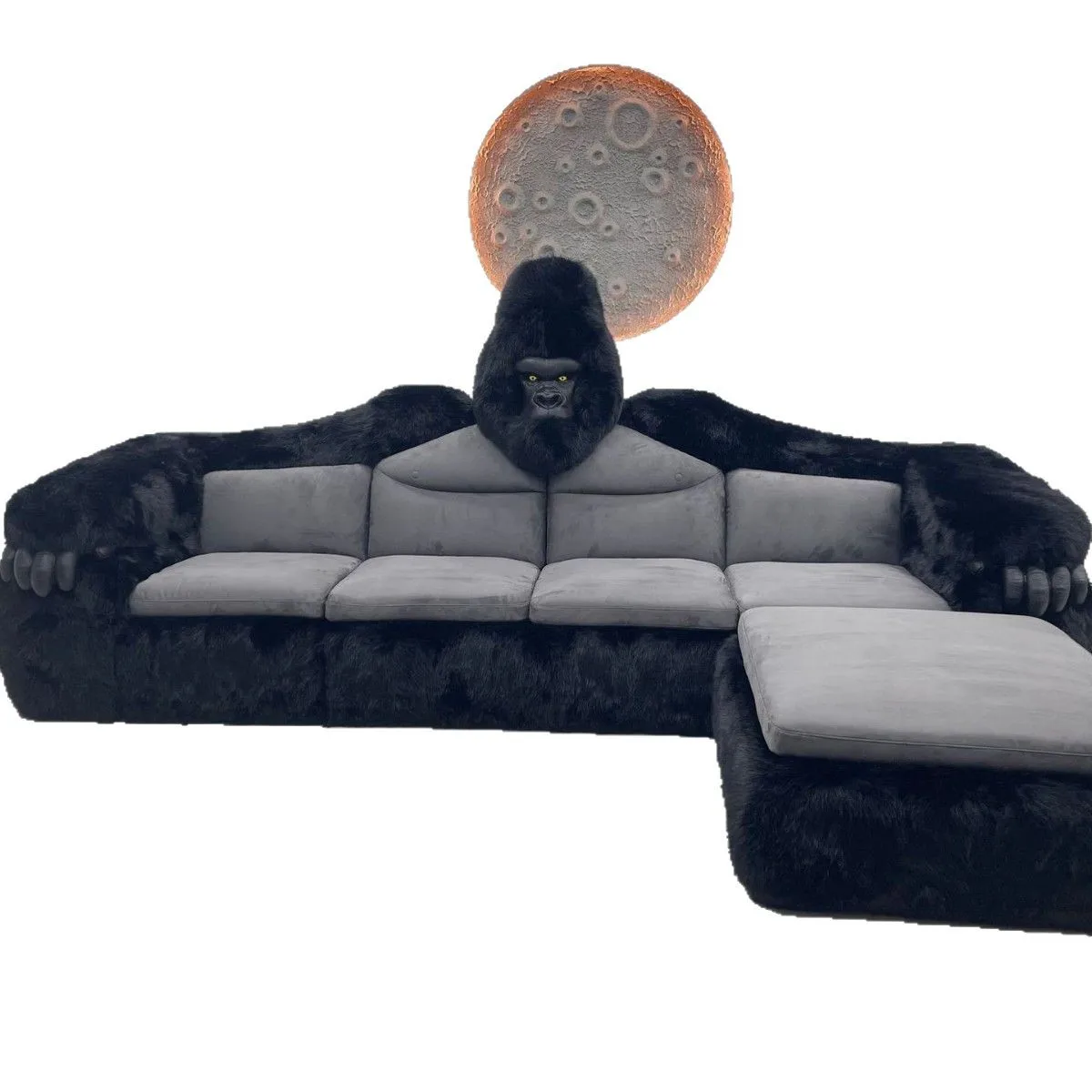 Gorilla divano soggiorno mobili bidimensionale diamante divano camera da letto letto dimensioni creative appartamento in pelle