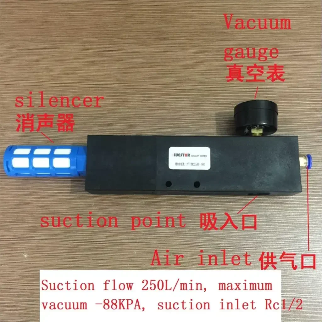 Domestic large flow of multi-stage vacuum generators VTM250-80 highest degree of vacuum suction -88KPA