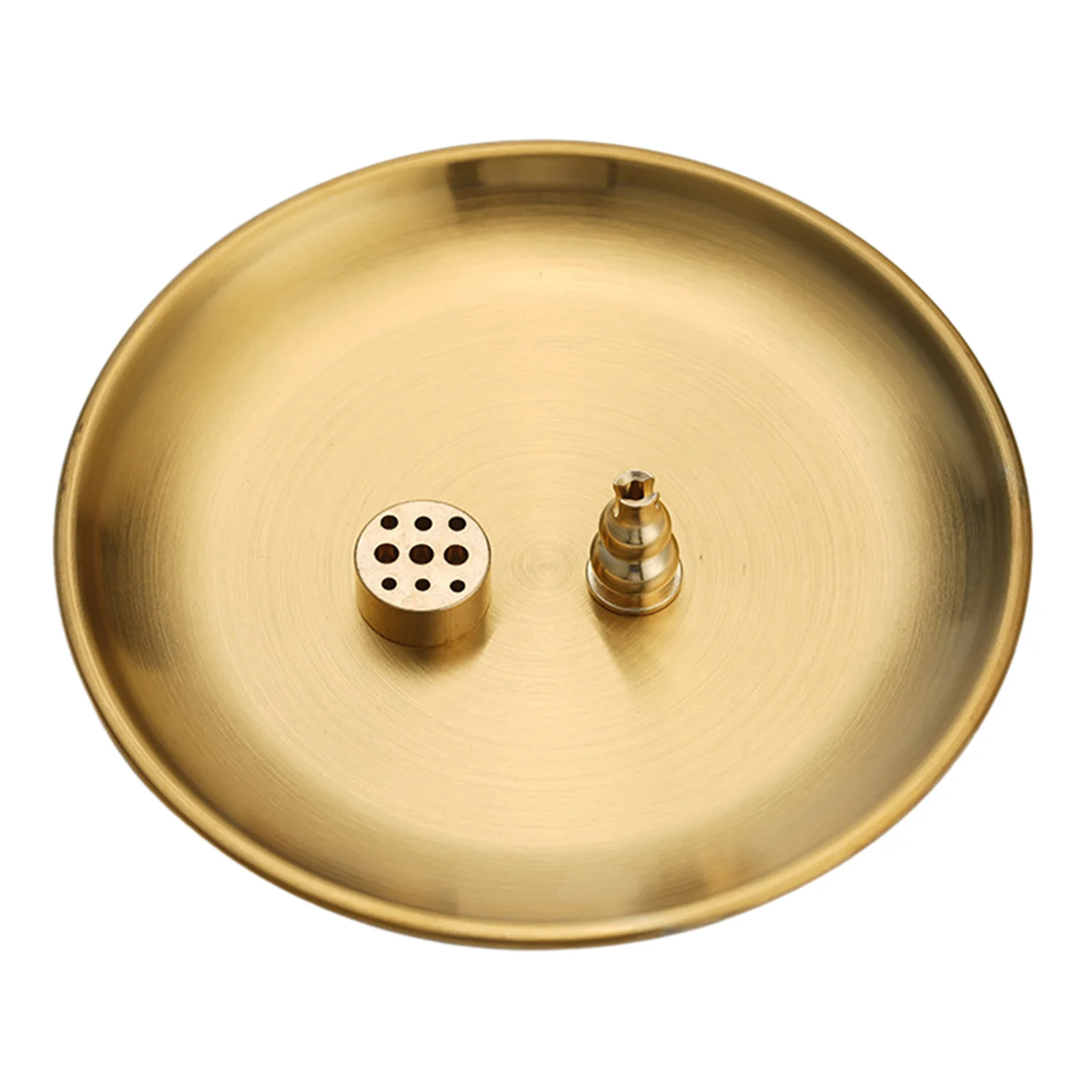 Sleek Brass For Incense Burner Set with Unique Gourd Design and Practical Metal Ash Tray for Enhanced User Experience