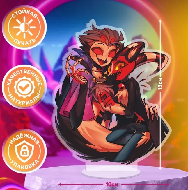 15Cm Acrylic Standees for Helluva Boss Stolas Blitzo Cp Standing Desktop Decoration Collection Accessories Gift Set