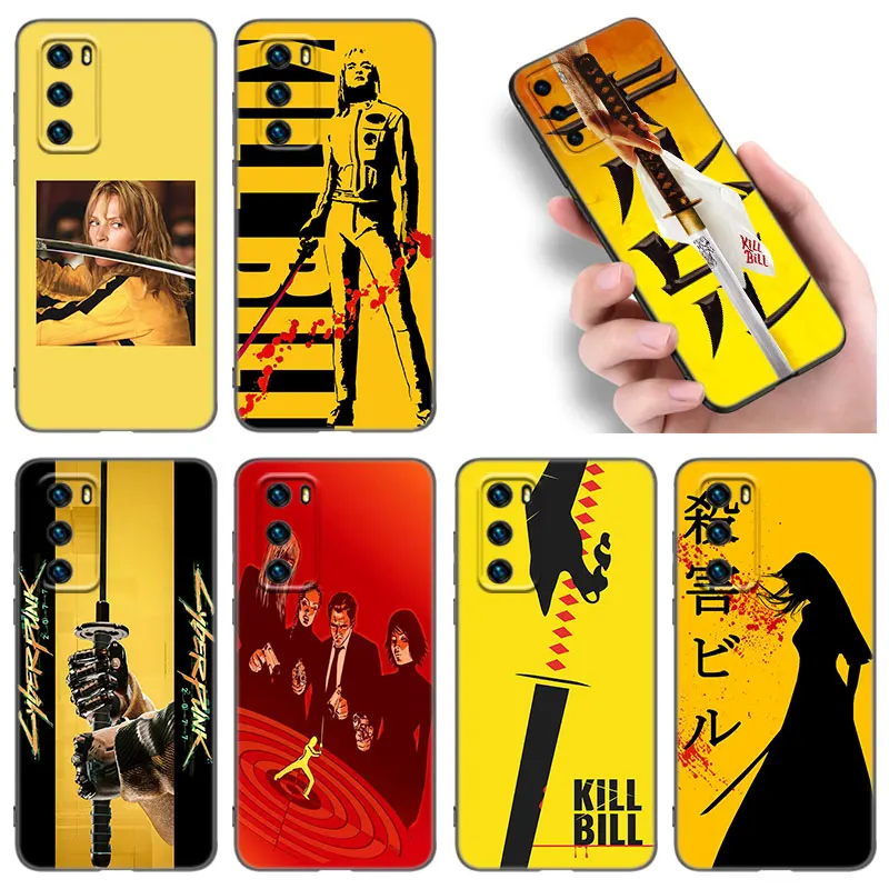 kill Bill Movie Phone Case For Huawei P8 P9 P10 P20 P30 P40 Lite E P50 P Smart Pro Z S 2018 2019 2020 2021 Soft TPU Black Cover