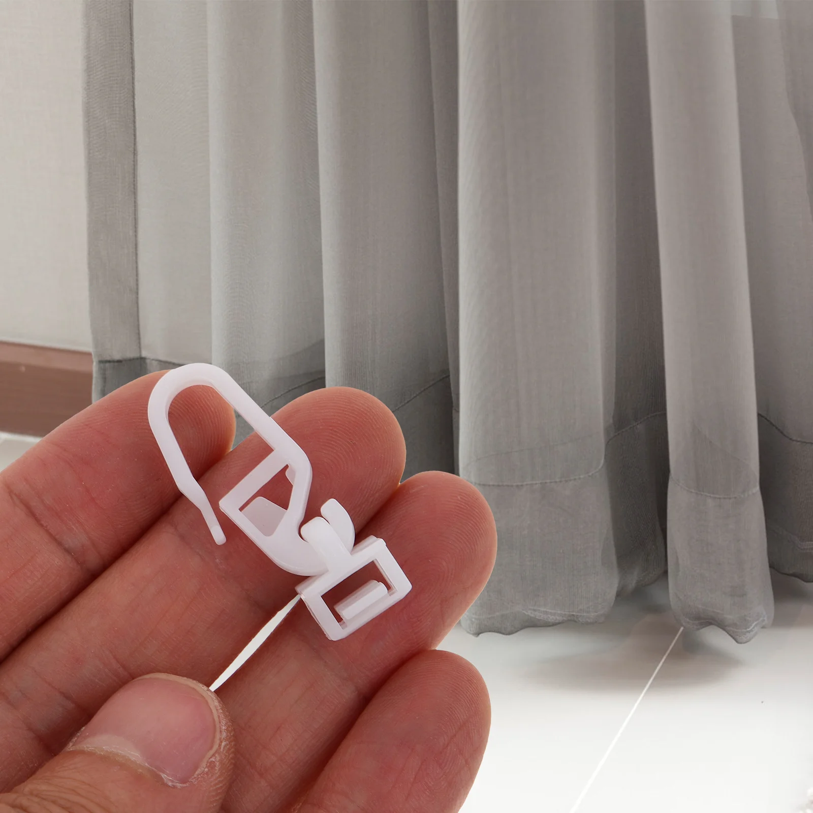 36 قطعة بكرة السكك الحديدية البلاستيك دش الستار السنانير استبدال الحمام الستار السنانير دائم لستائر الحمام لوازم الملحقات #4