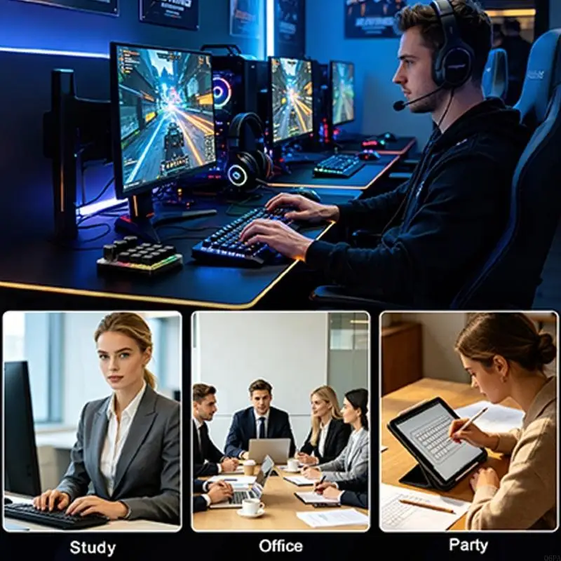 Q6PA Programmable Keypad 12Keys 3 Knob Plug-In Command Controller for Editing Design Streaming Office Desktop Tasks