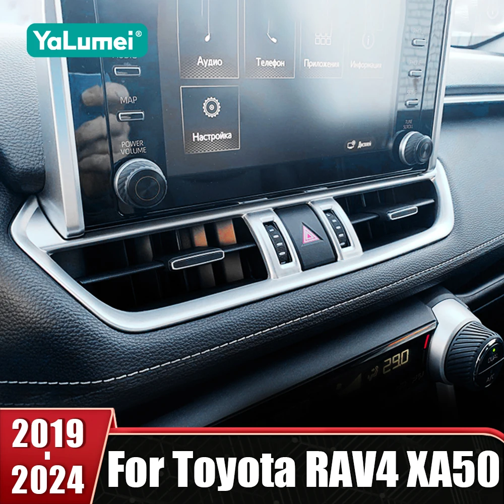

Central Control Air Conditioning Vent Outlet Cover Frame Trim For Toyota RAV4 XA50 2019 2020 2021 2022 2023 2024 Car Accessories