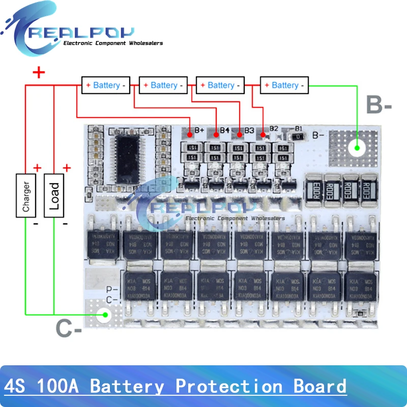 3S 4S 5S 3.2V 3.7V BMS 12V 16.8 21V 100A Li-ion LMO Trójskładnikowa płytka zabezpieczająca akumulator litowo-jonowy Li-POLIMER Ładowanie balansowe