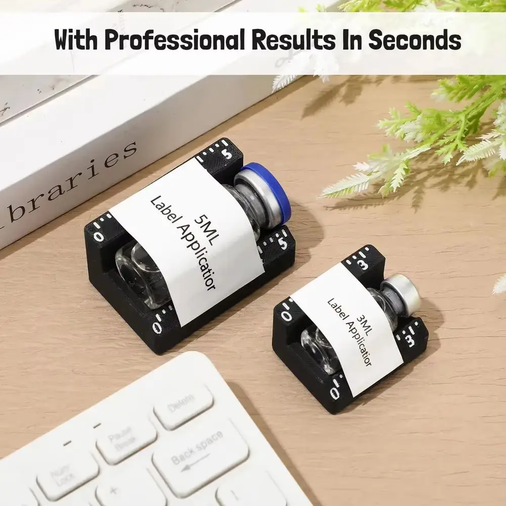 PET 3ml/5ml Vial Label Applicator Easy Alignment Precise Application Sticker Alignment Tool Reusable Time-Saving Labeling Tools