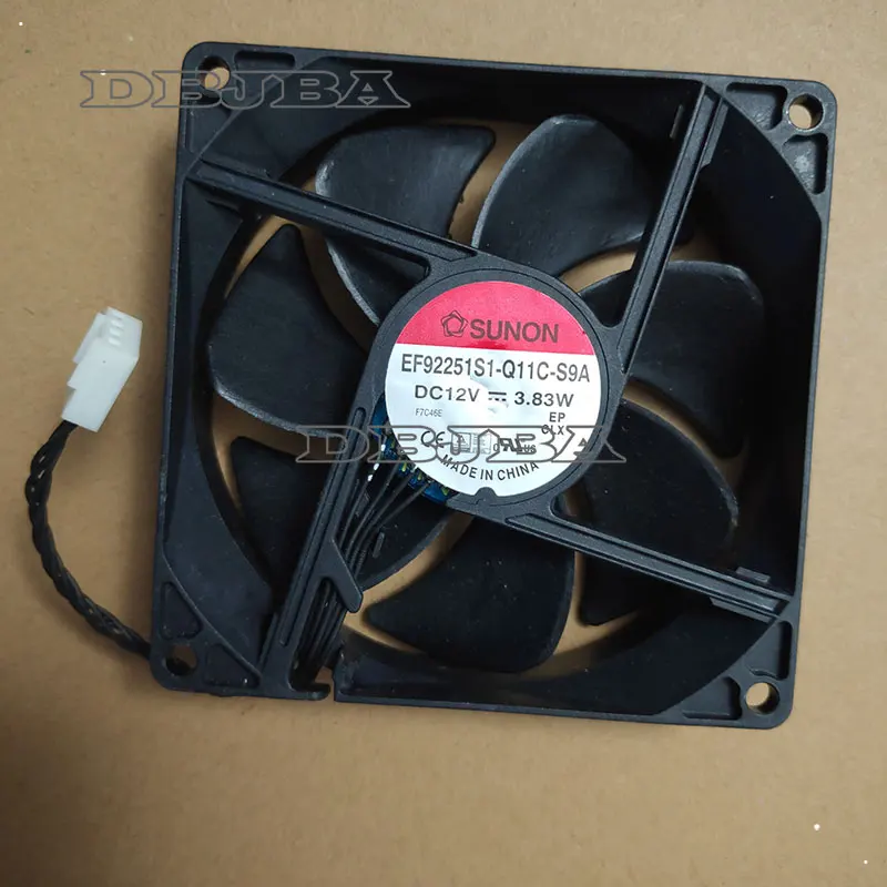 For SUNON EF92251S1-Q11C-S9A DC 12V 3.83W 92x92x25mm 4-Wire Server Cooling Fan