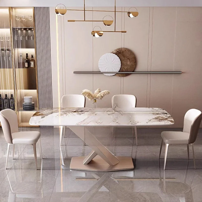 

Modern Rectangular Dining Tables Living Room Floor Luxury Italian Dining Table Kitchen Nordic Mesa Comedor Restaurant Furniture