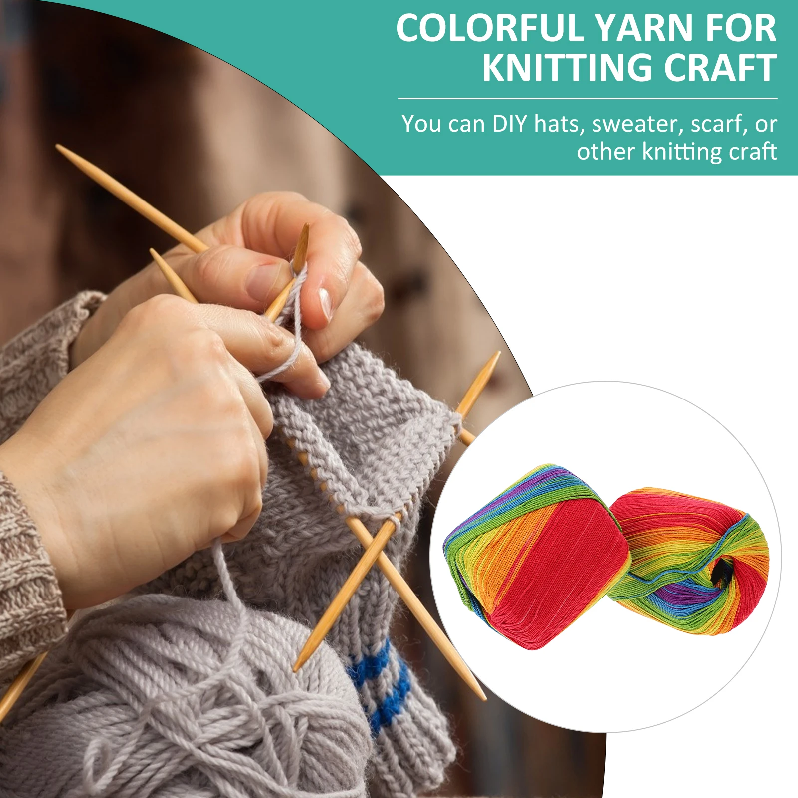 

Cotton Thread DIY Handmade Knitting Crochet Material Soft Durable No Fading Thicken Yarn for Scarves Shawls Gloves Accessories