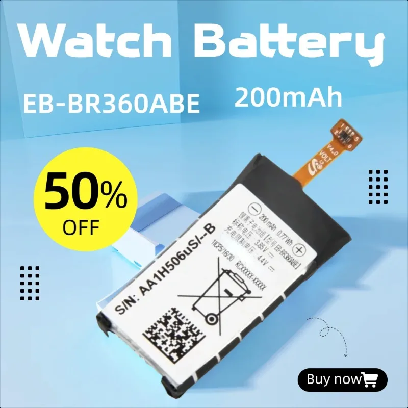 

200mAh Replacement Battery for Samsung Fit2 Pro R365 EB-BR360ABE Watch Battery