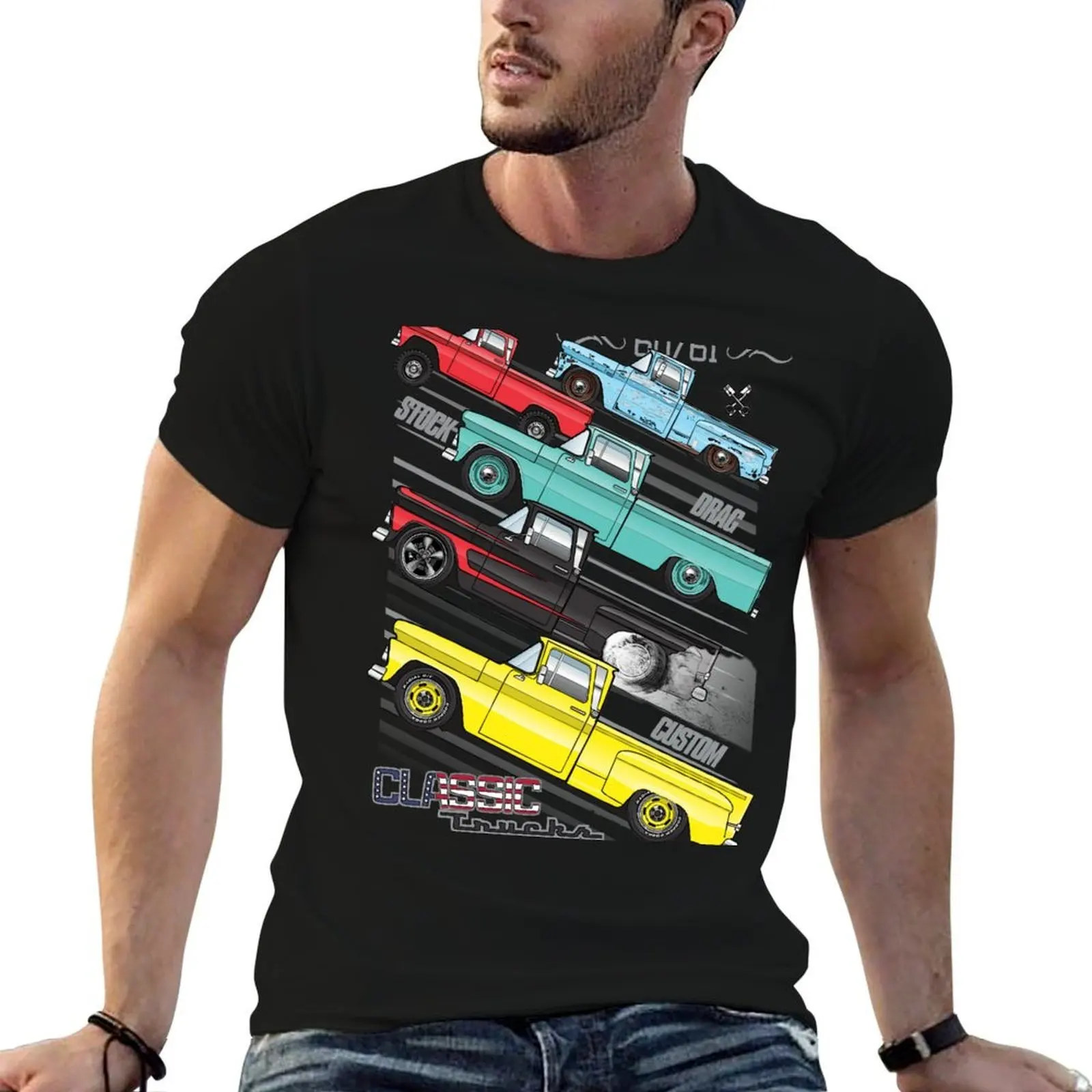 

1960 1961 Truck Stances T-Shirt man t shirts for men t shirts for man pack white T-Shirt
