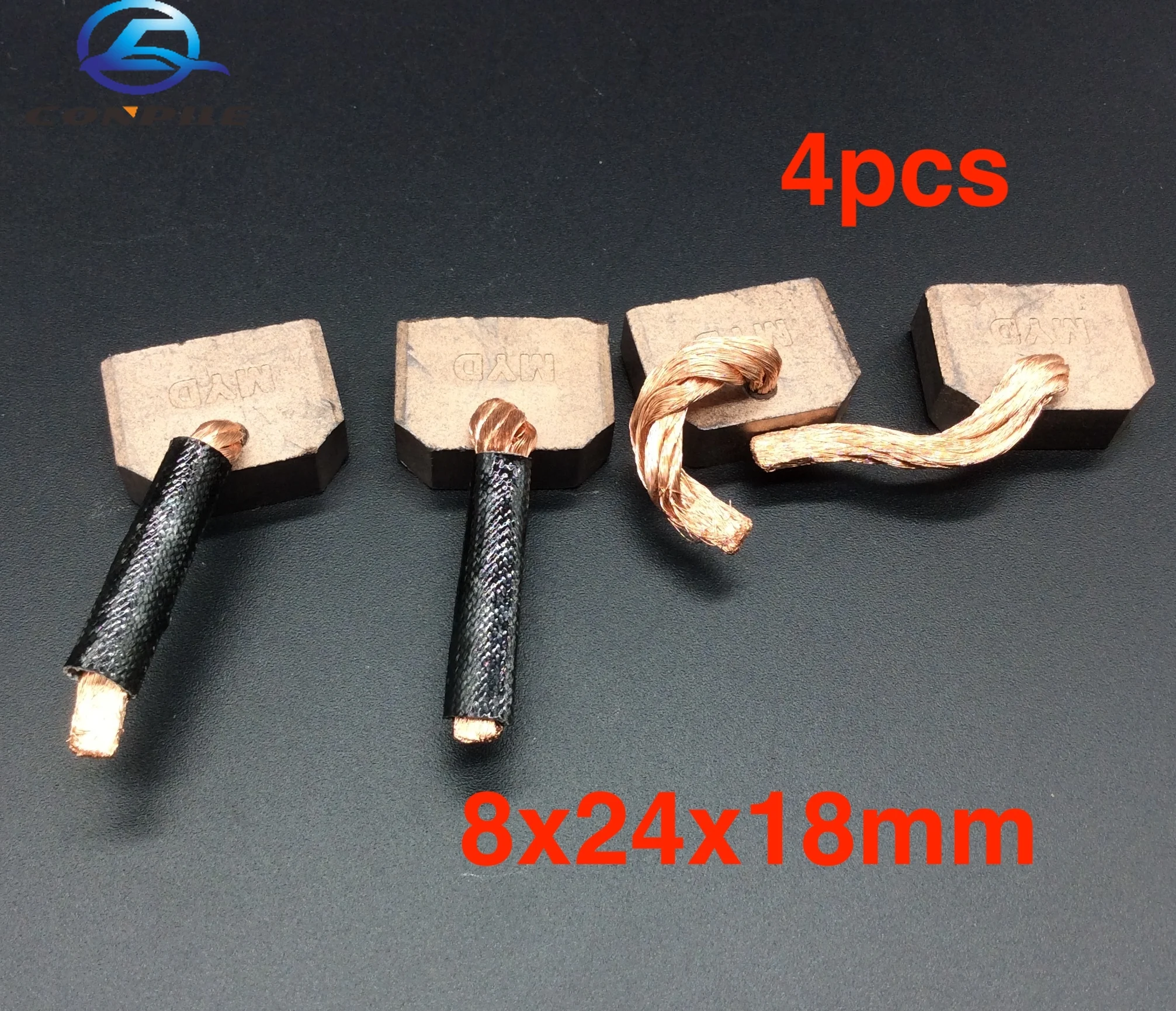 4pcs 8X24X18mm for car 6 cylinder 2751 276A 277 273 251 series starter motor carbon brush