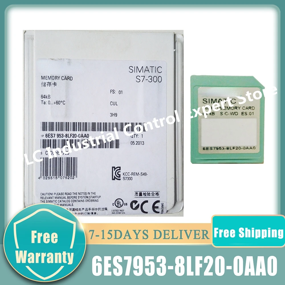 Cartão de Programa Simatic s7 Micro Memory Card 6es79538lf200aa0 6es7 9539lf20-0aa0s7300 Cartão de Memória Cartão Mmc 64k para Siemens
