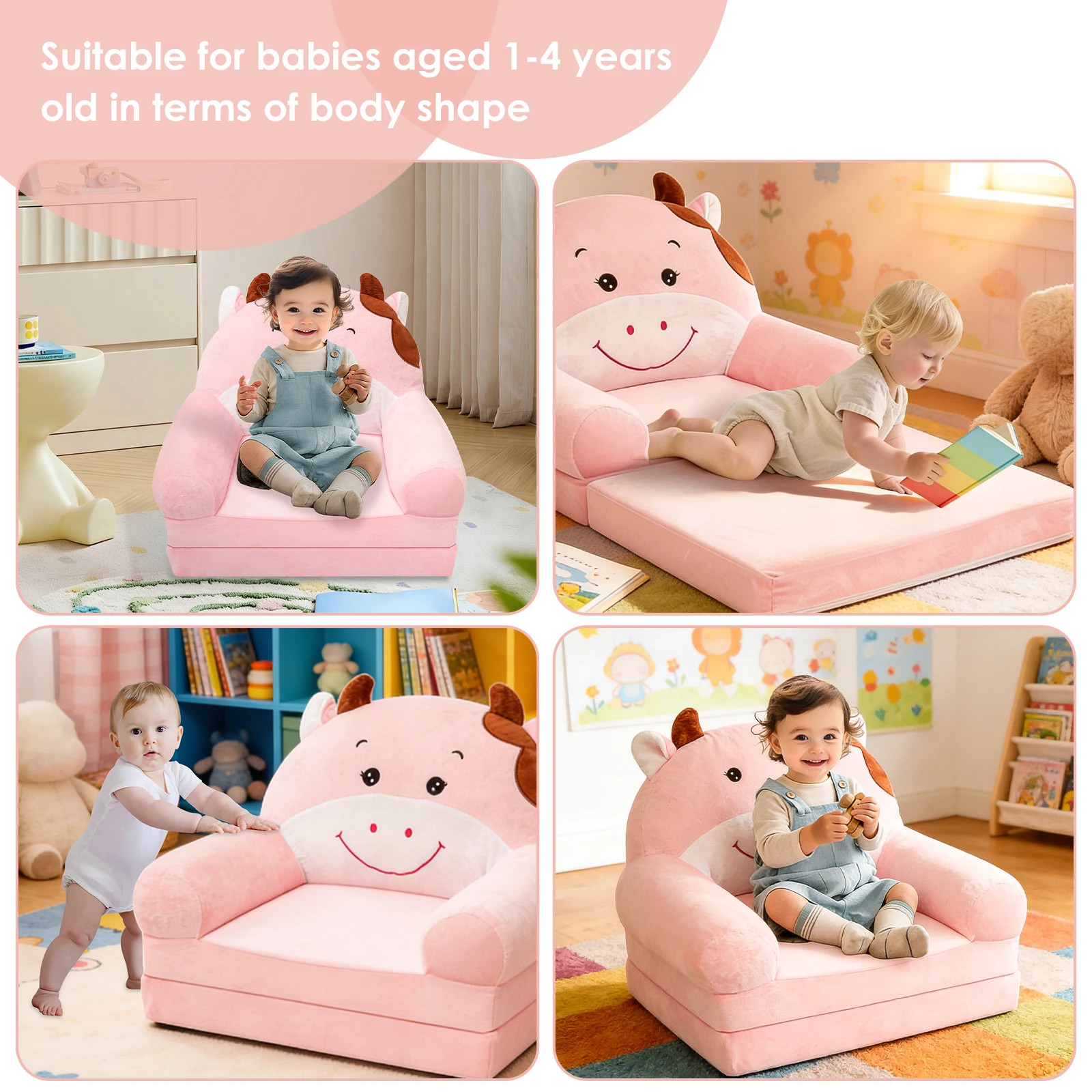 Foldable Kids Sofa Cartoon Bab - Baby Nursery Chair review and price