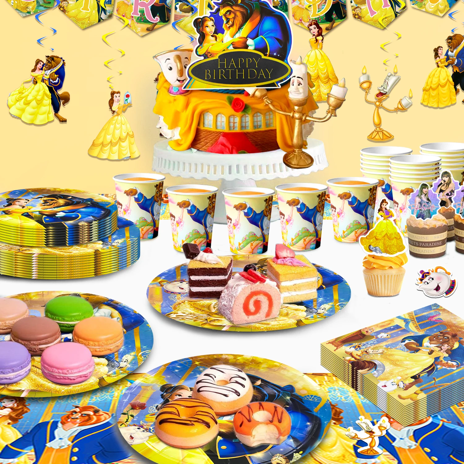 117 Pcs Beauty and the Beast P - Wedding Day Supply Kit 评论和价格